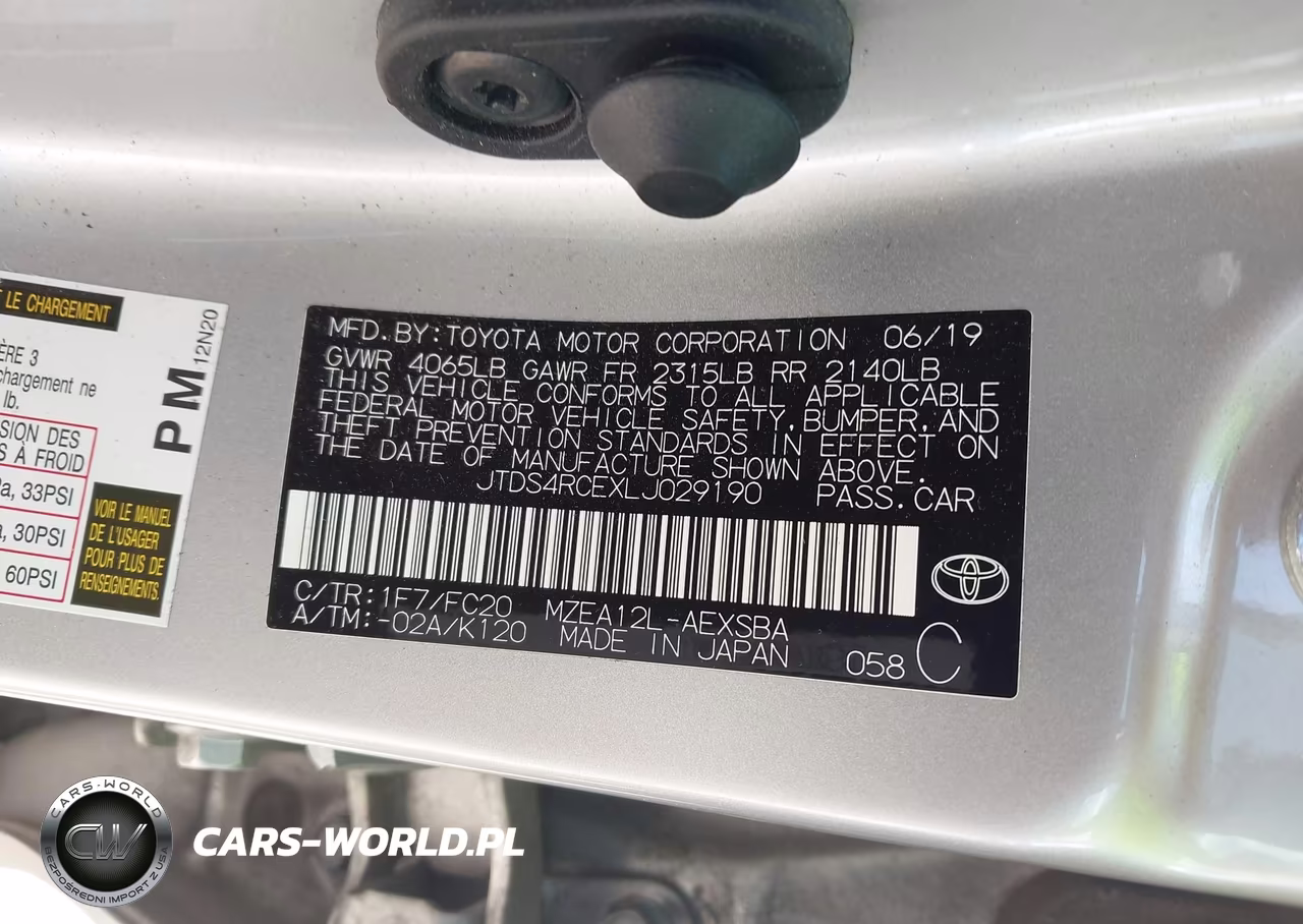 2020 Toyota Corolla Se VIN:JTDS4RCEXLJ029190 - 9