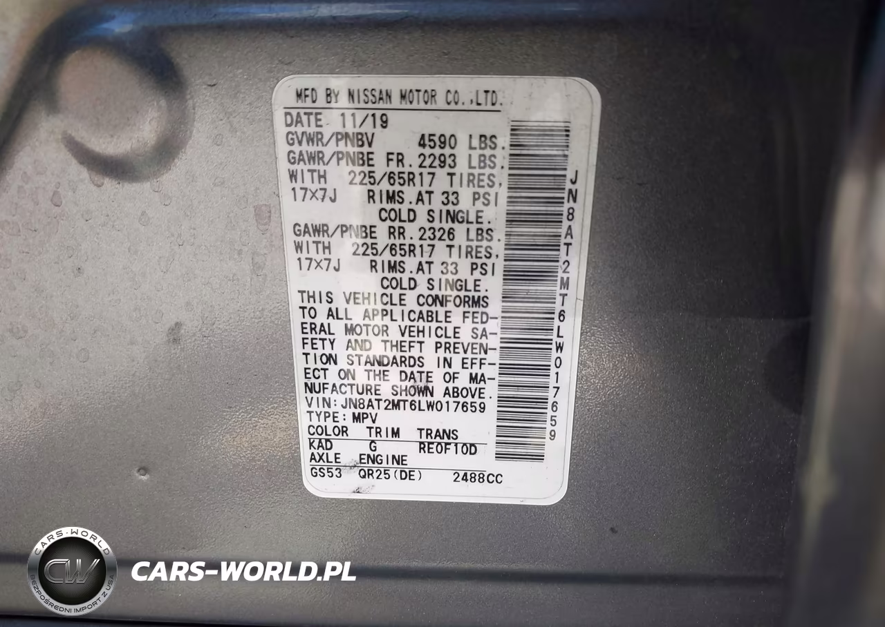 2020 Nissan Rogue Sv Fwd VIN:JN8AT2MT6LW017659 - 9