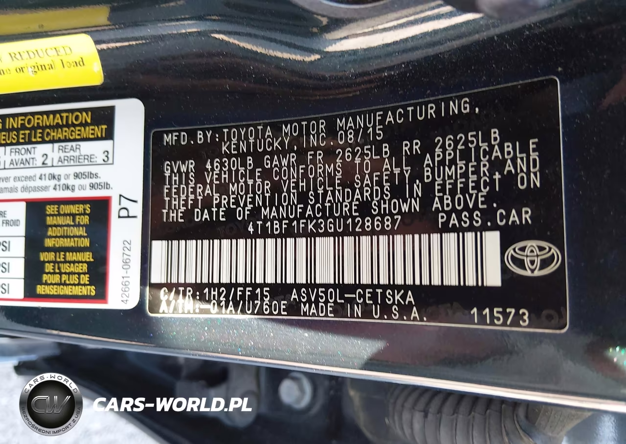 2016 Toyota Camry Se VIN:4T1BF1FK3GU128687 - 9