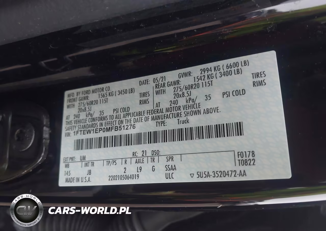 2021 Ford F-150 Xl VIN:1FTEW1EP0MFB51276 - 9