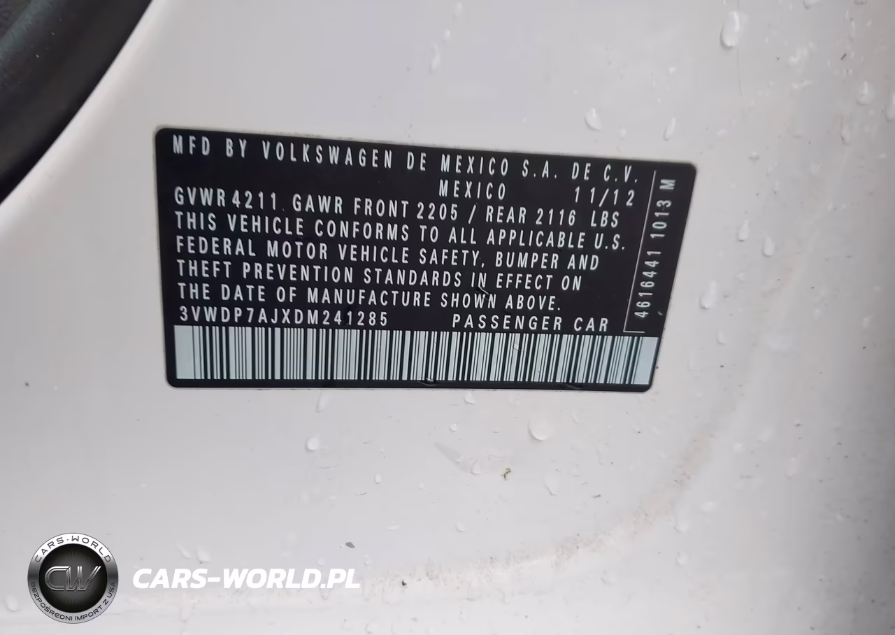 2013 Volkswagen Jetta 2.5L Se VIN:3VWDP7AJXDM241285 - 9