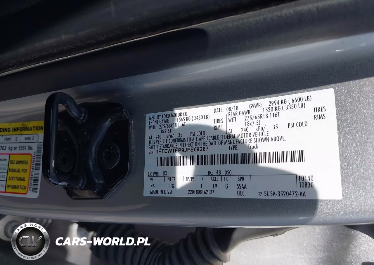 2018 Ford F-150 Xlt VIN:1FTEW1EP9JFE09287 - 9
