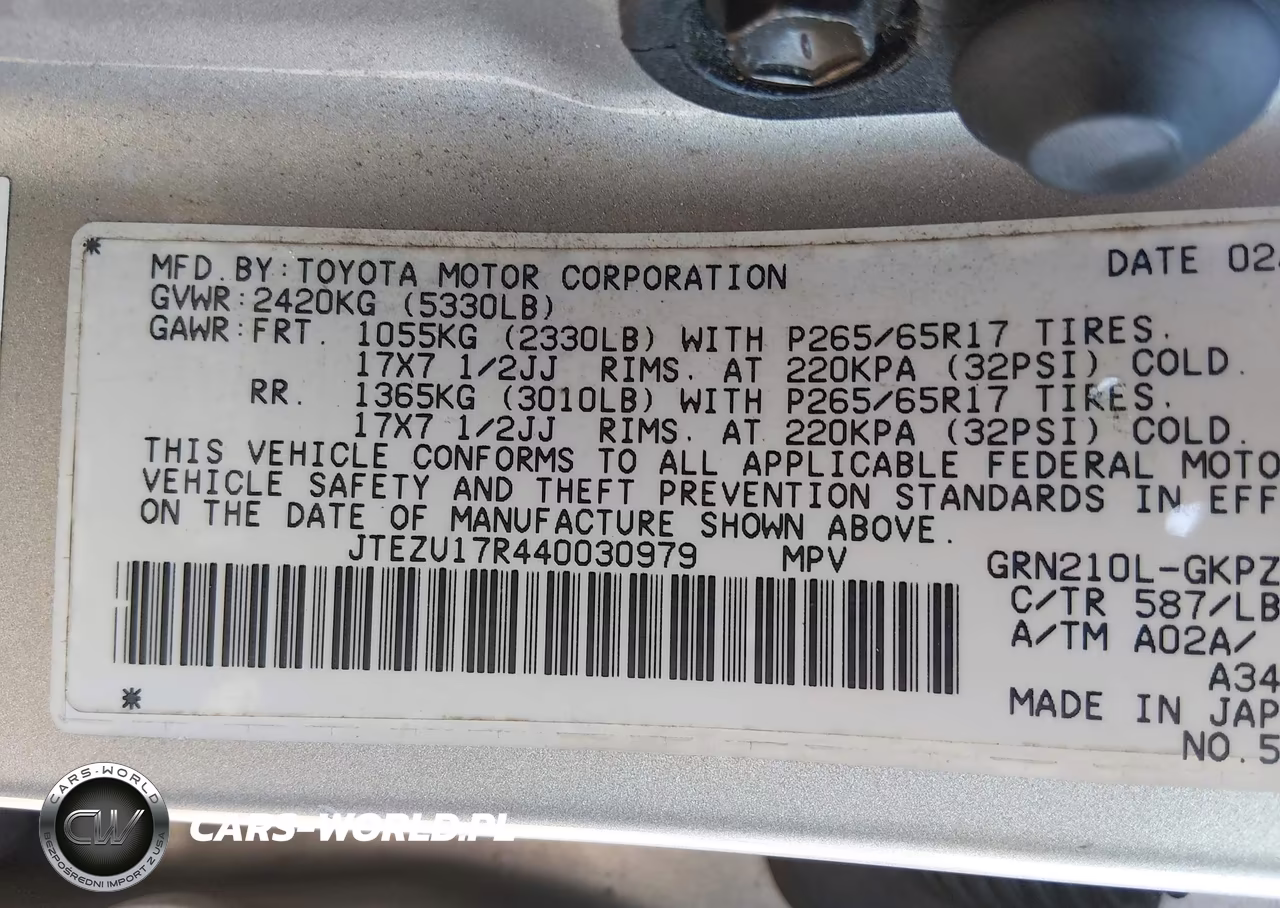 2004 Toyota 4Runner Limited V6 VIN:JTEZU17R440030979 - 9