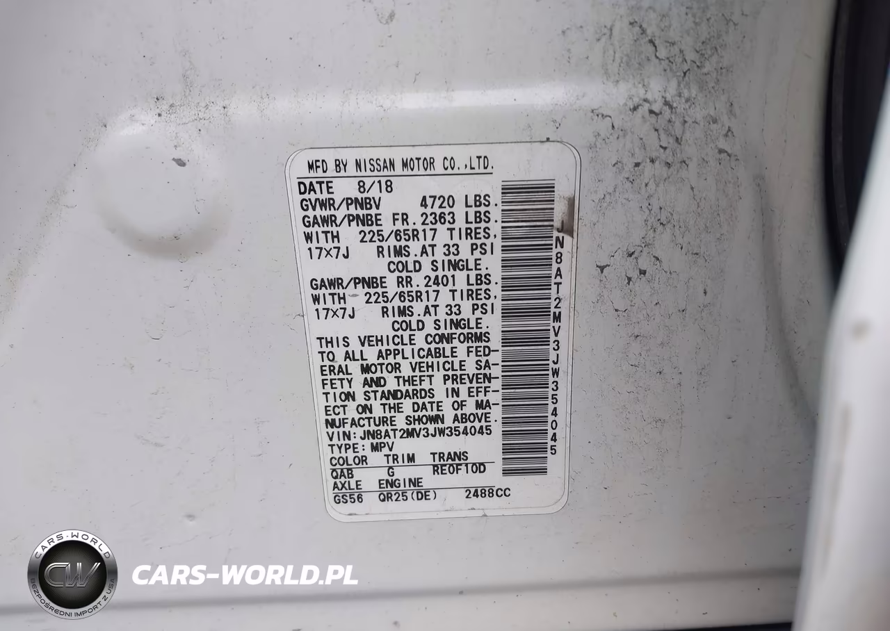 2018 Nissan Rogue Sv VIN:JN8AT2MV3JW354045 - 9