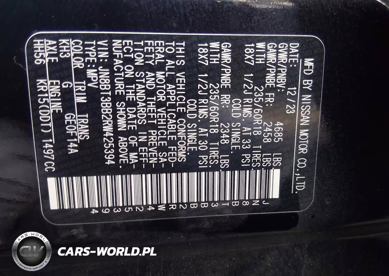 2024 Nissan Rogue Sv Intelligent Awd VIN:JN8BT3BB2RW425394 - 9