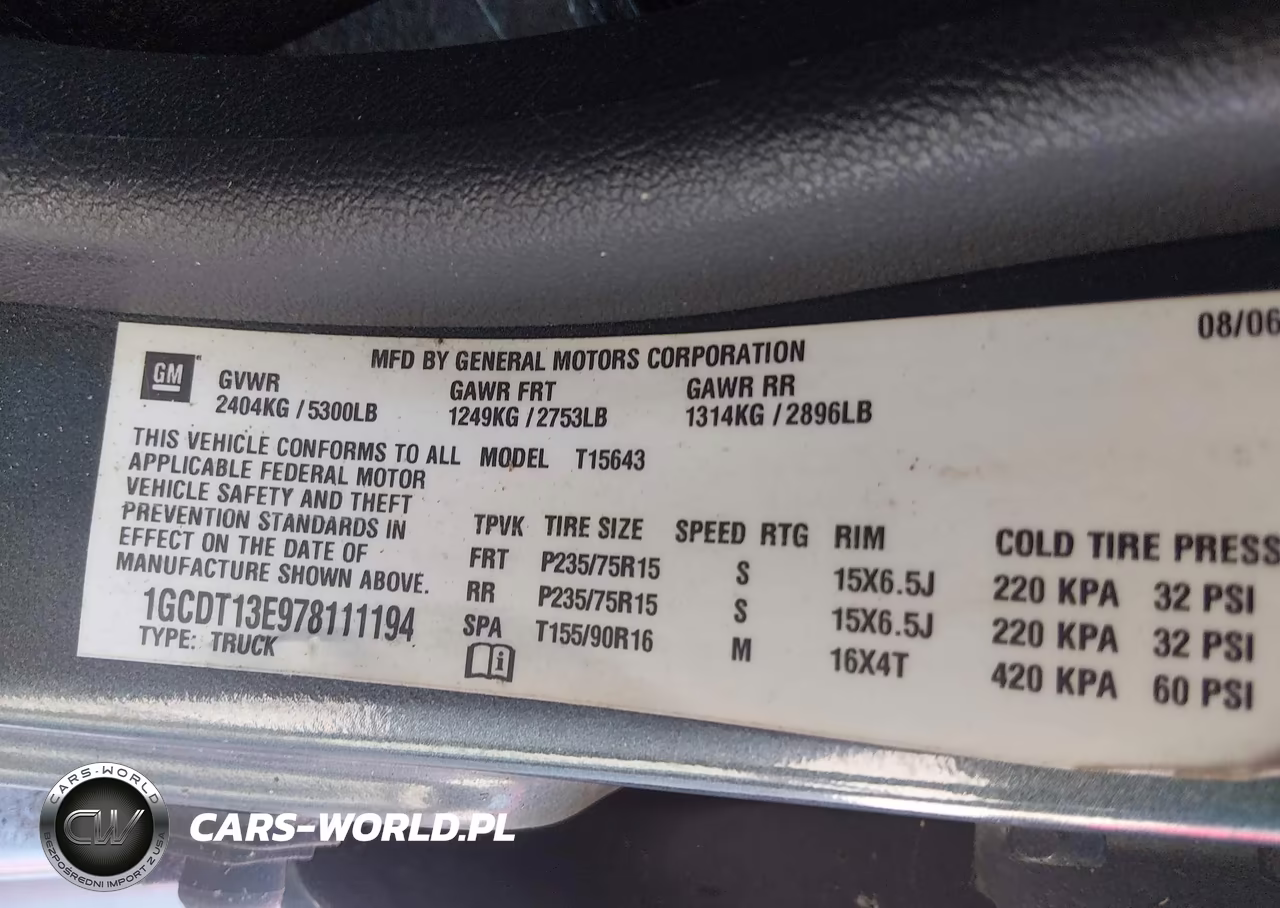 2007 Chevrolet Colorado Lt VIN:1GCDT13E978111194 - 9