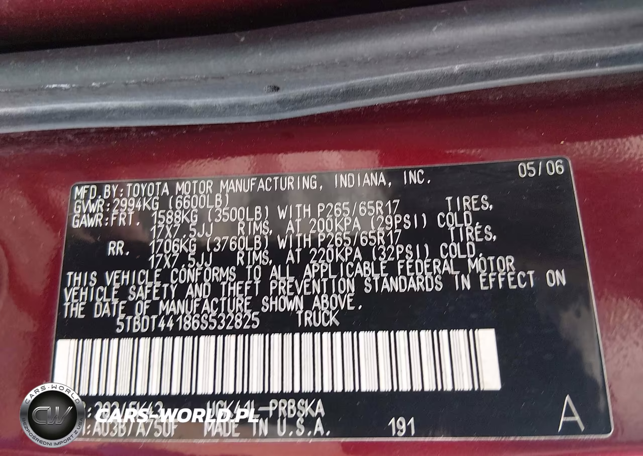2006 Toyota Tundra Sr5 V8 VIN:5TBDT44186S532825 - 9