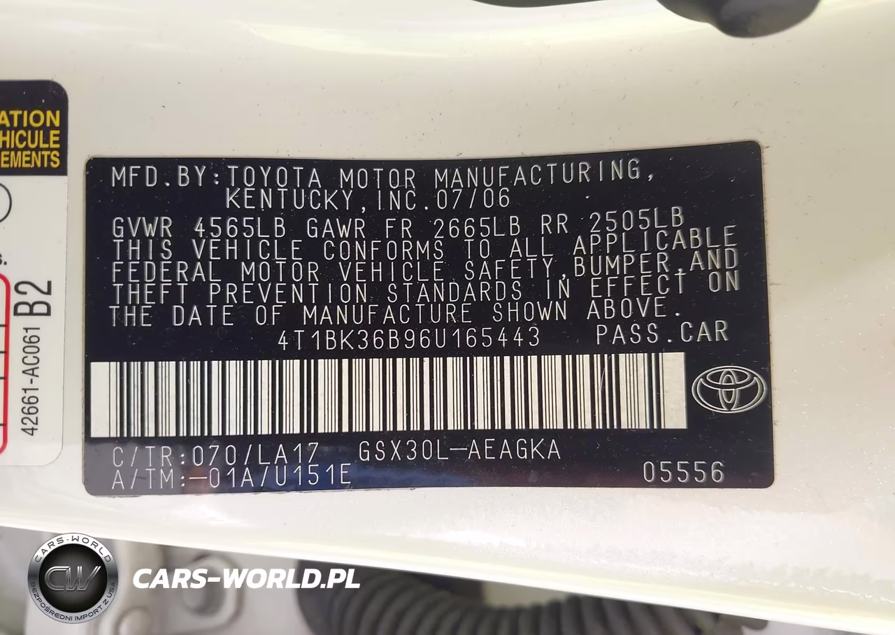 2006 Toyota Avalon Xls VIN:4T1BK36B96U165443 - 9