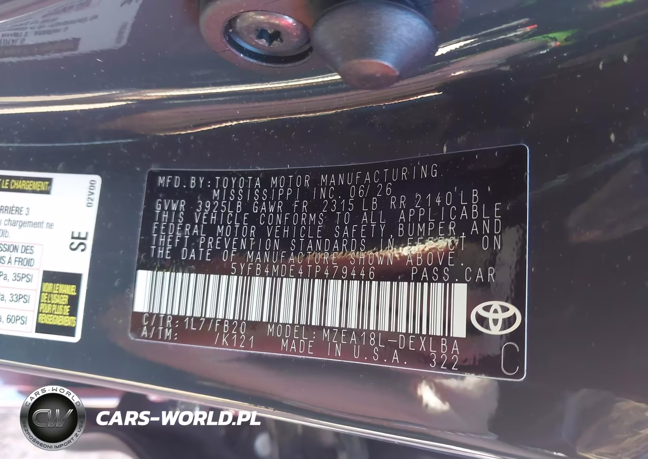 2026 Toyota Corolla Le VIN:5YFB4MDE4TP479446 - 9