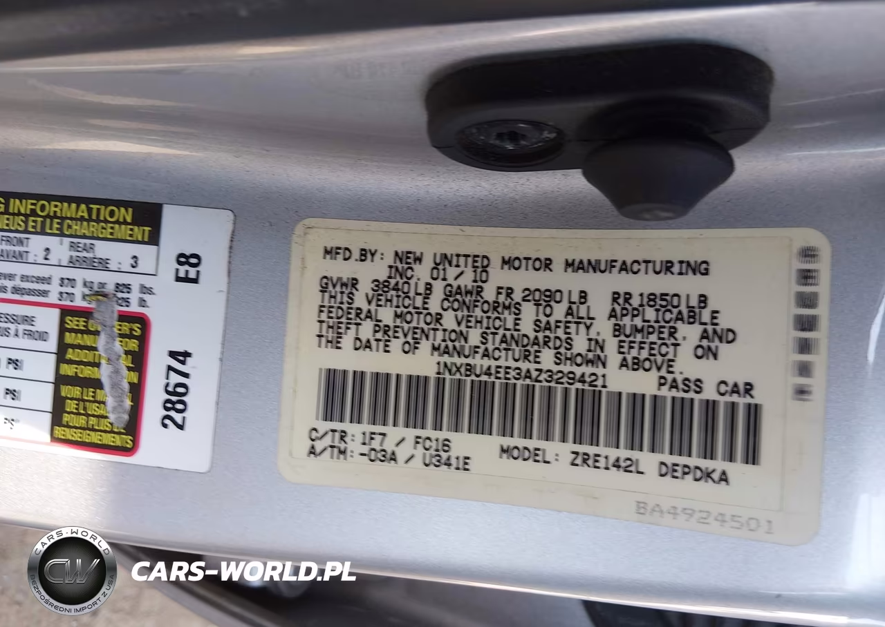 2010 Toyota Corolla Le VIN:1NXBU4EE3AZ329421 - 9