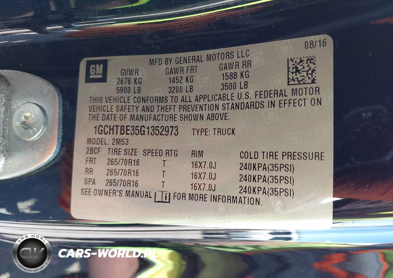 2016 Chevrolet Colorado Wt VIN:1GCHTBE35G1352973 - 9