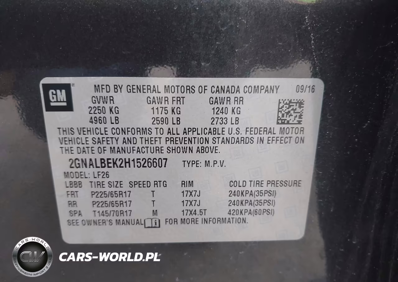 2017 Chevrolet Equinox Ls VIN:2GNALBEK2H1526607 - 9