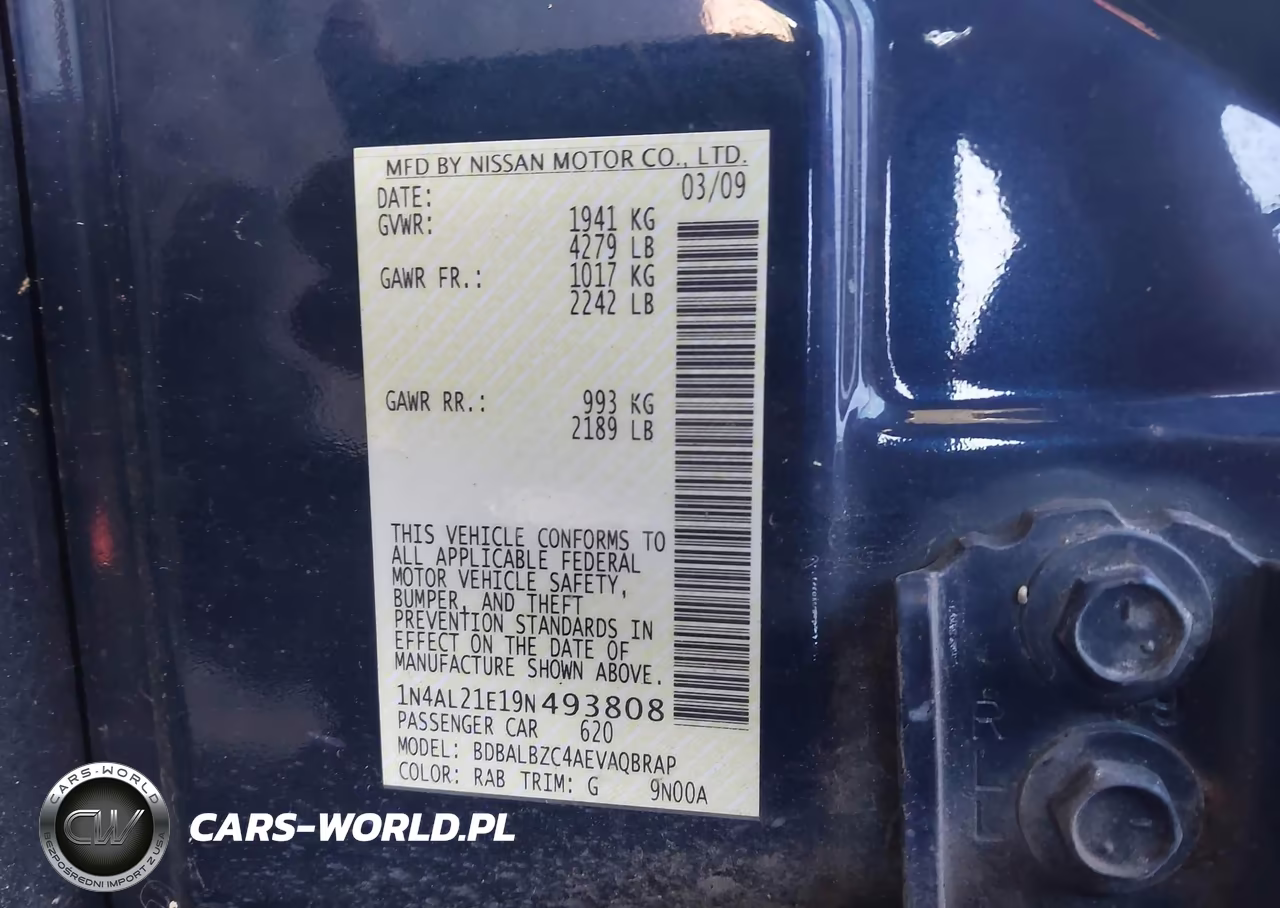 2009 Nissan Altima 2.5 S VIN:1N4AL21E19N493808 - 9