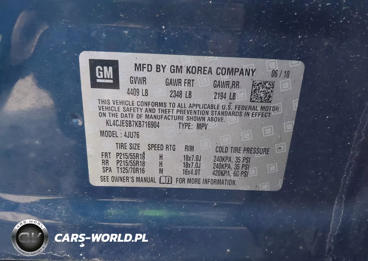 2019 Buick Encore Awd Preferred VIN:KL4CJESB7KB716904 - 9