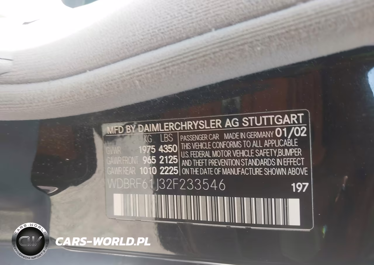 2002 Mercedes-Benz C 240 VIN:WDBRF61J32F233546 - 9