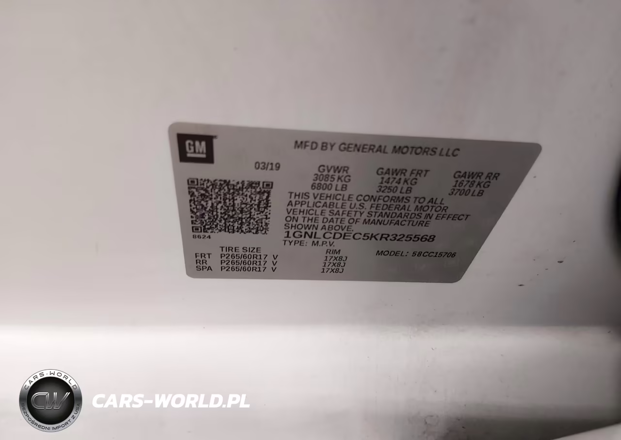2019 Chevrolet Tahoe Commercial Fleet VIN:1GNLCDEC5KR325568 - 9