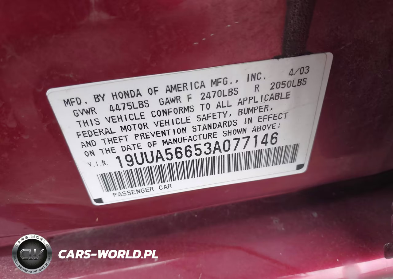2003 Acura Tl 3.2 VIN:19UUA56653A077146 - 9