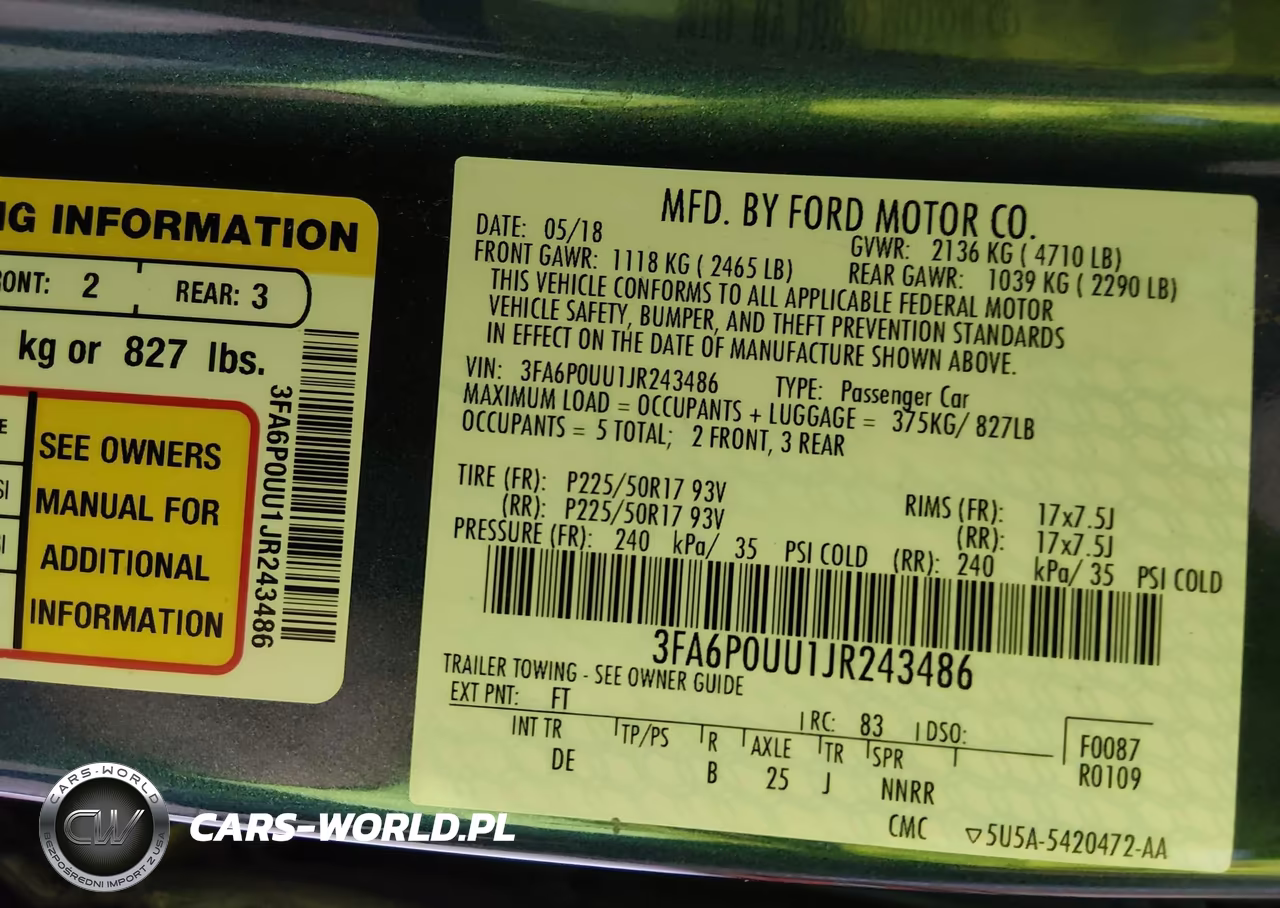 2018 Ford Fusion Hybrid S VIN:3FA6P0UU1JR243486 - 9