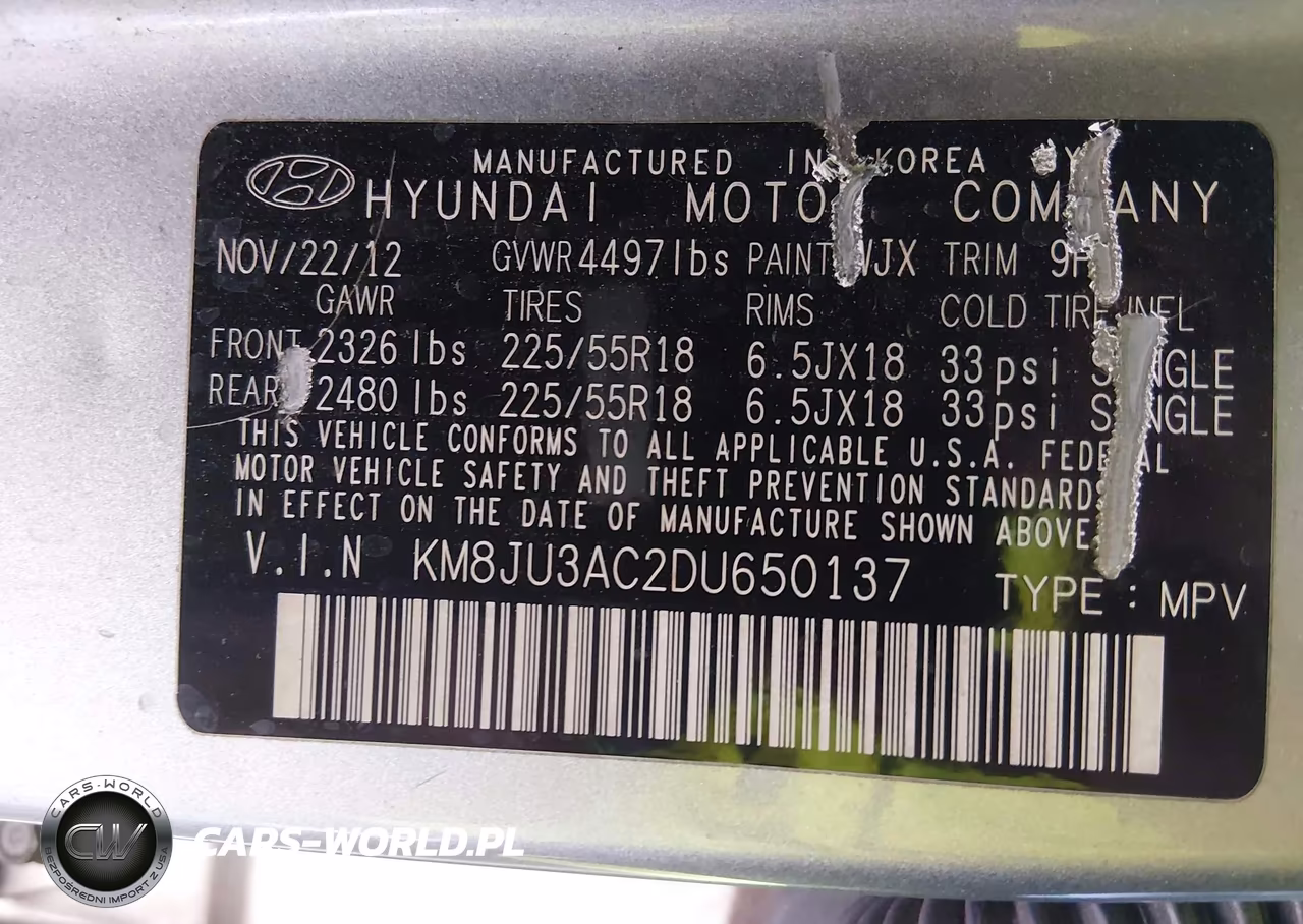 2013 Hyundai Tucson Limited VIN:KM8JU3AC2DU650137 - 9