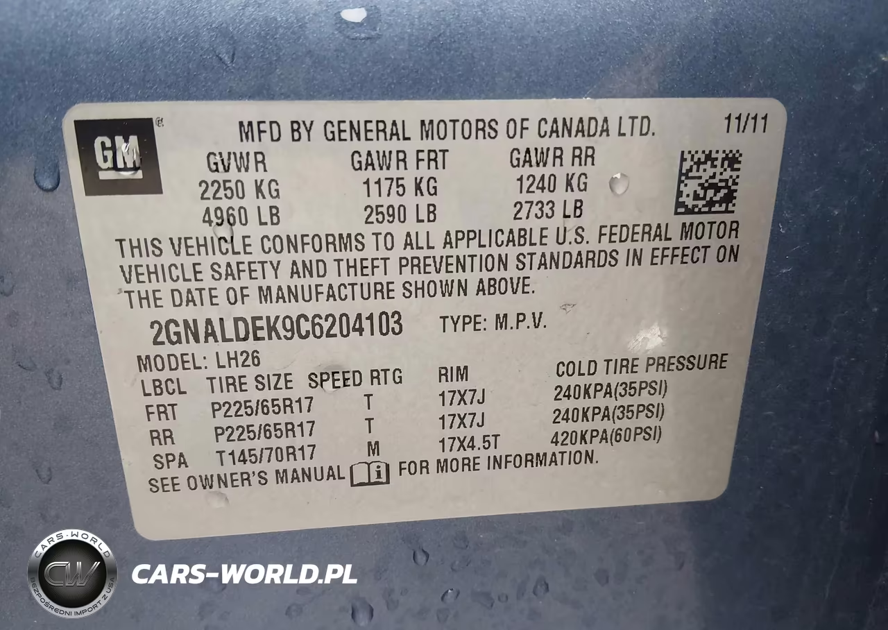 2012 Chevrolet Equinox 1Lt VIN:2GNALDEK9C6204103 - 9