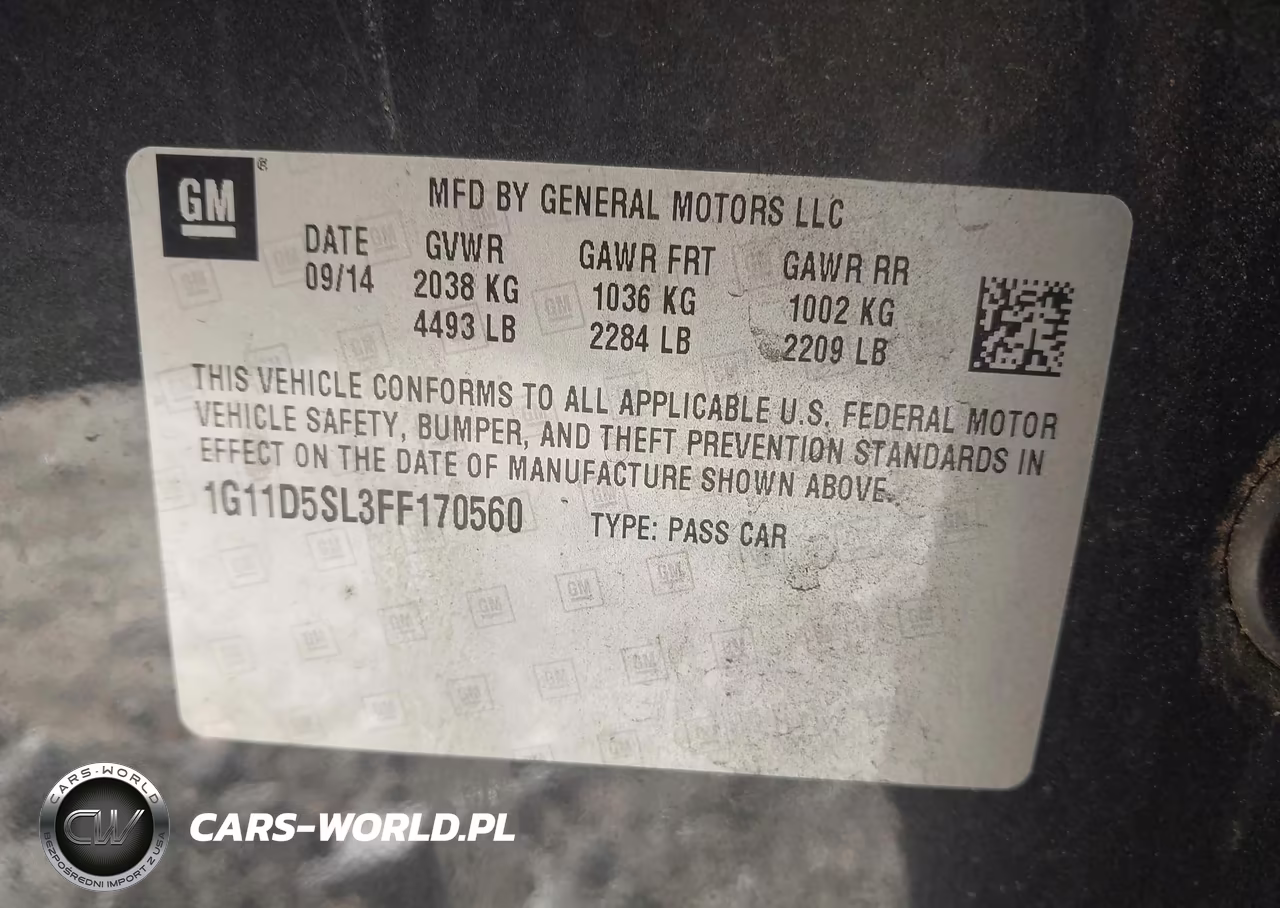 2015 Chevrolet Malibu 2Lt VIN:1G11D5SL3FF170560 - 9