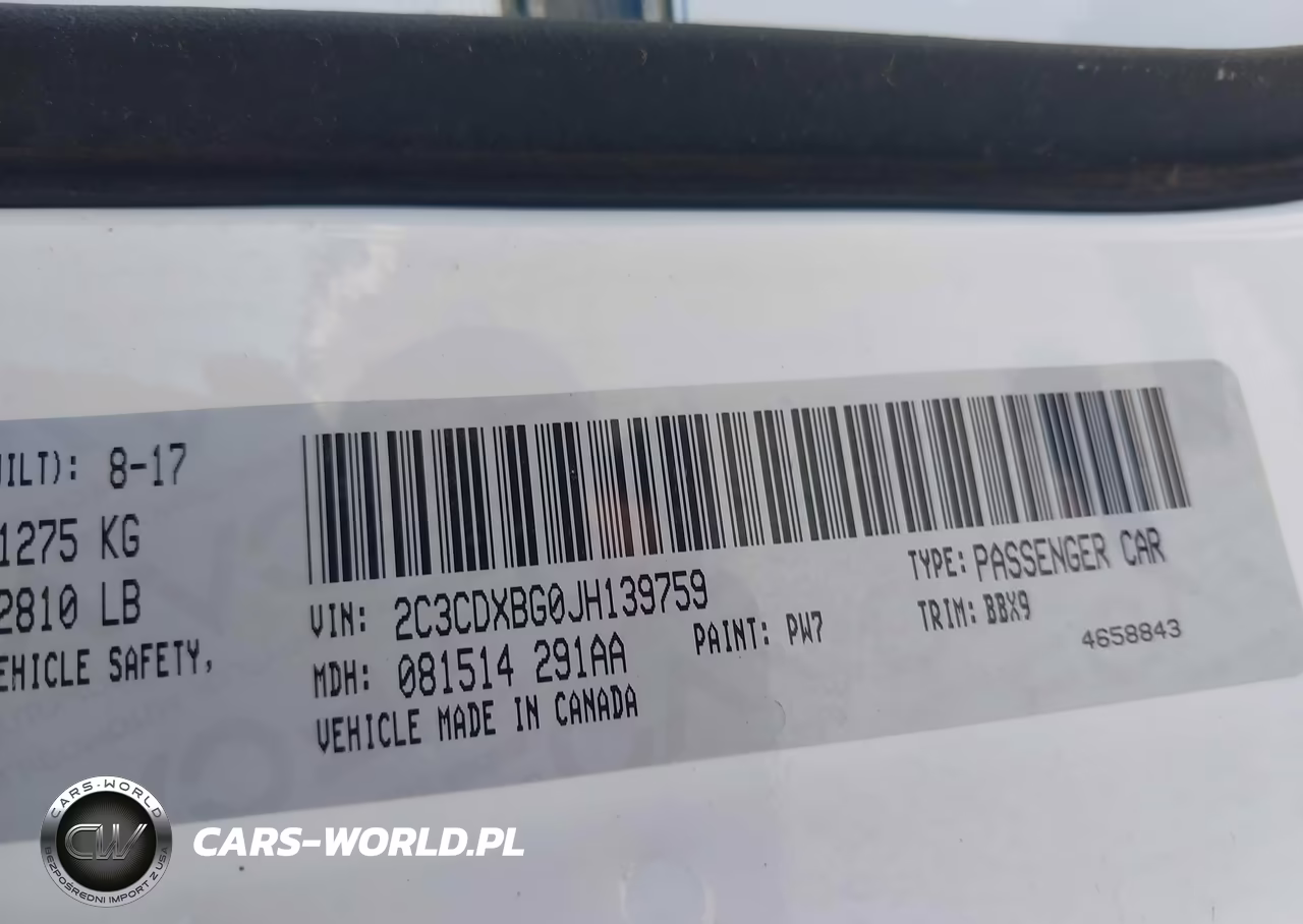 2018 Dodge Charger Sxt Rwd VIN:2C3CDXBG0JH139759 - 9
