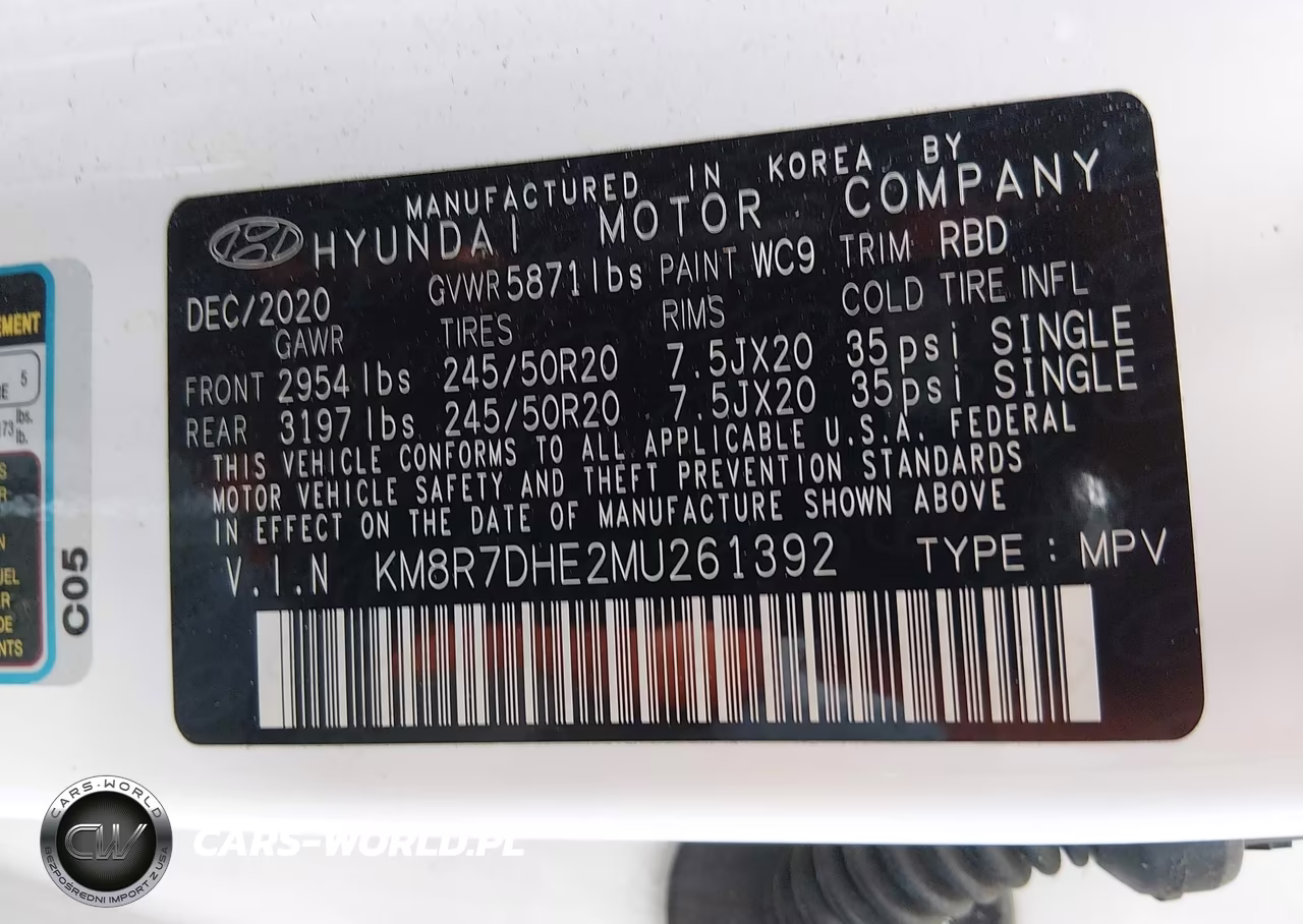 2021 Hyundai Palisade Calligraphy VIN:KM8R7DHE2MU261392 - 9