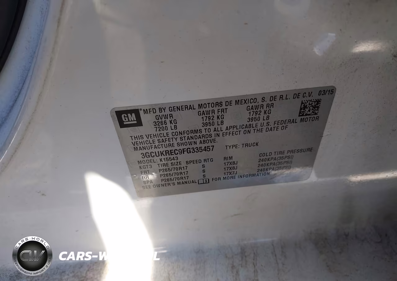 2015 Chevrolet Silverado 1500 1Lt VIN:3GCUKREC9FG335457 - 9