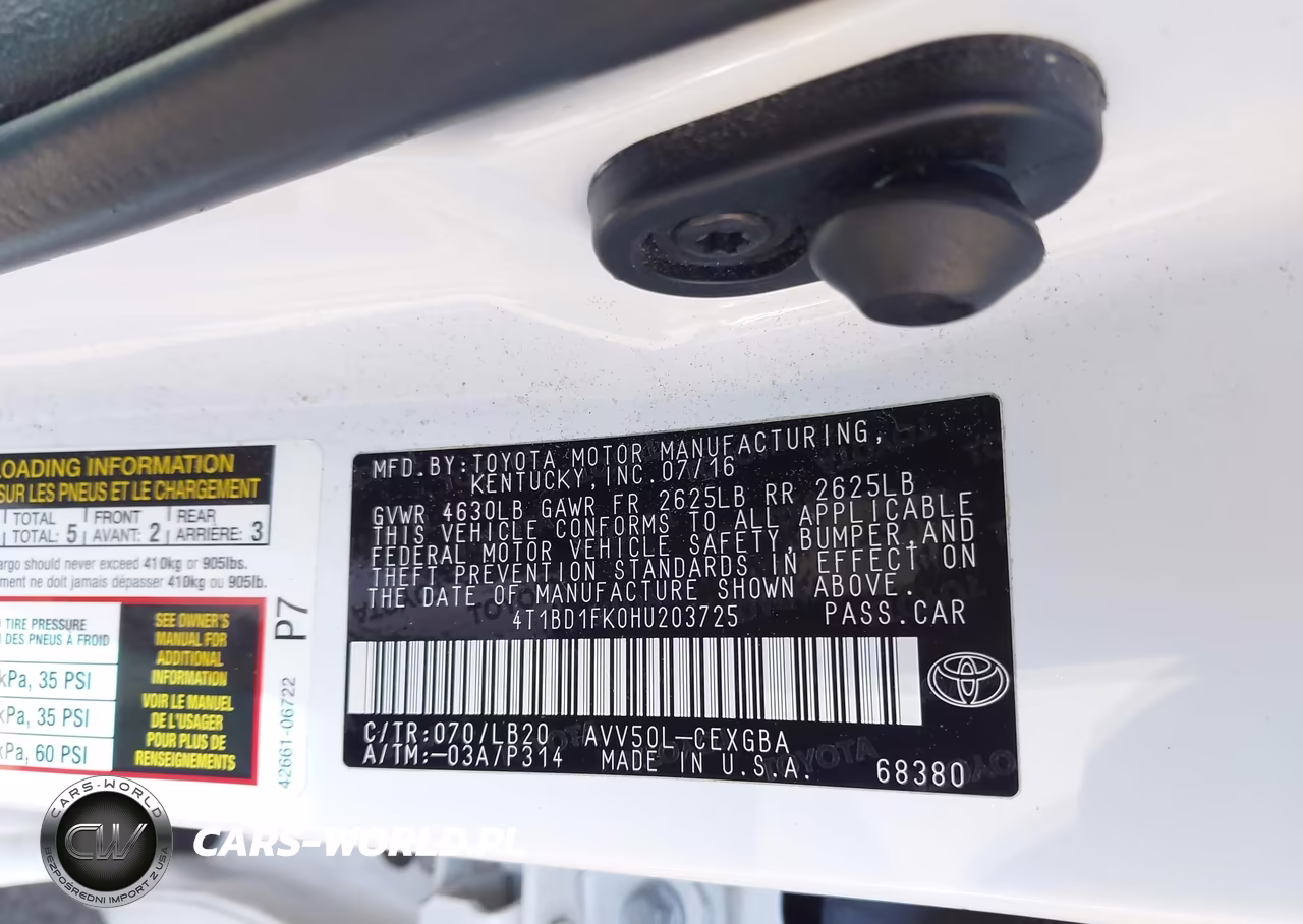 2017 Toyota Camry Hybrid Xle VIN:4T1BD1FK0HU203725 - 9