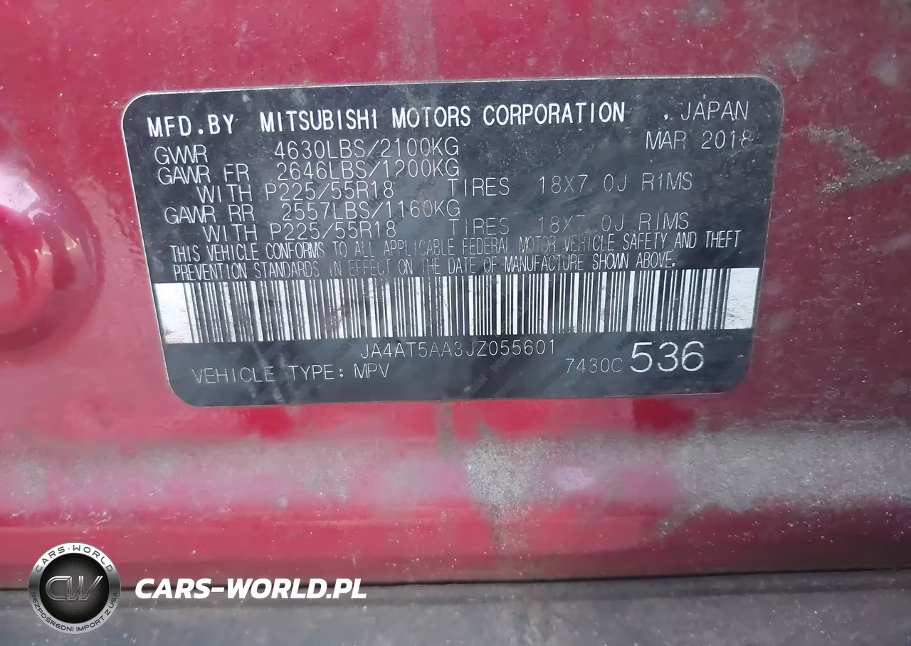 2018 Mitsubishi Eclipse Cross Se VIN:JA4AT5AA3JZ055601 - 9