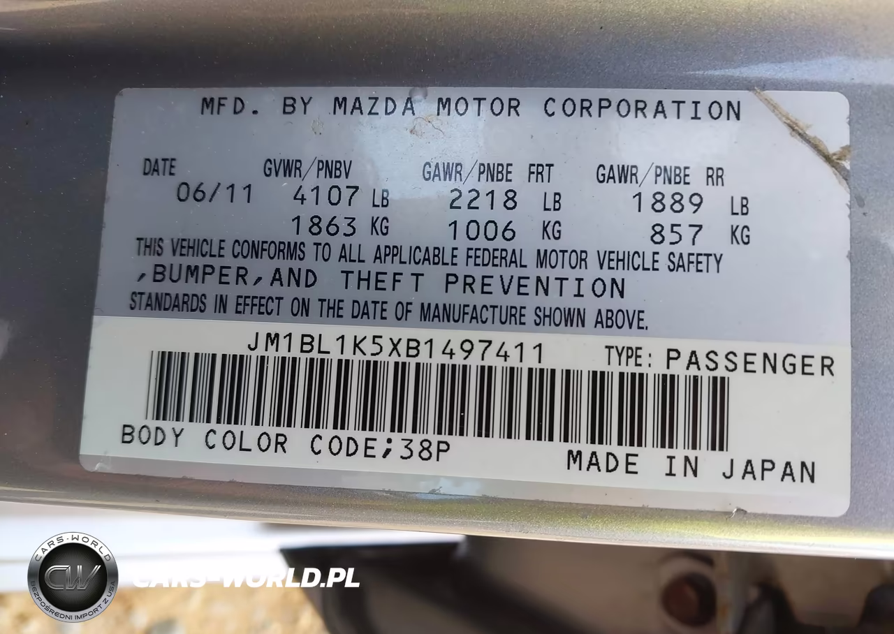 2011 Mazda Mazda3 S Sport VIN:JM1BL1K5XB1497411 - 9