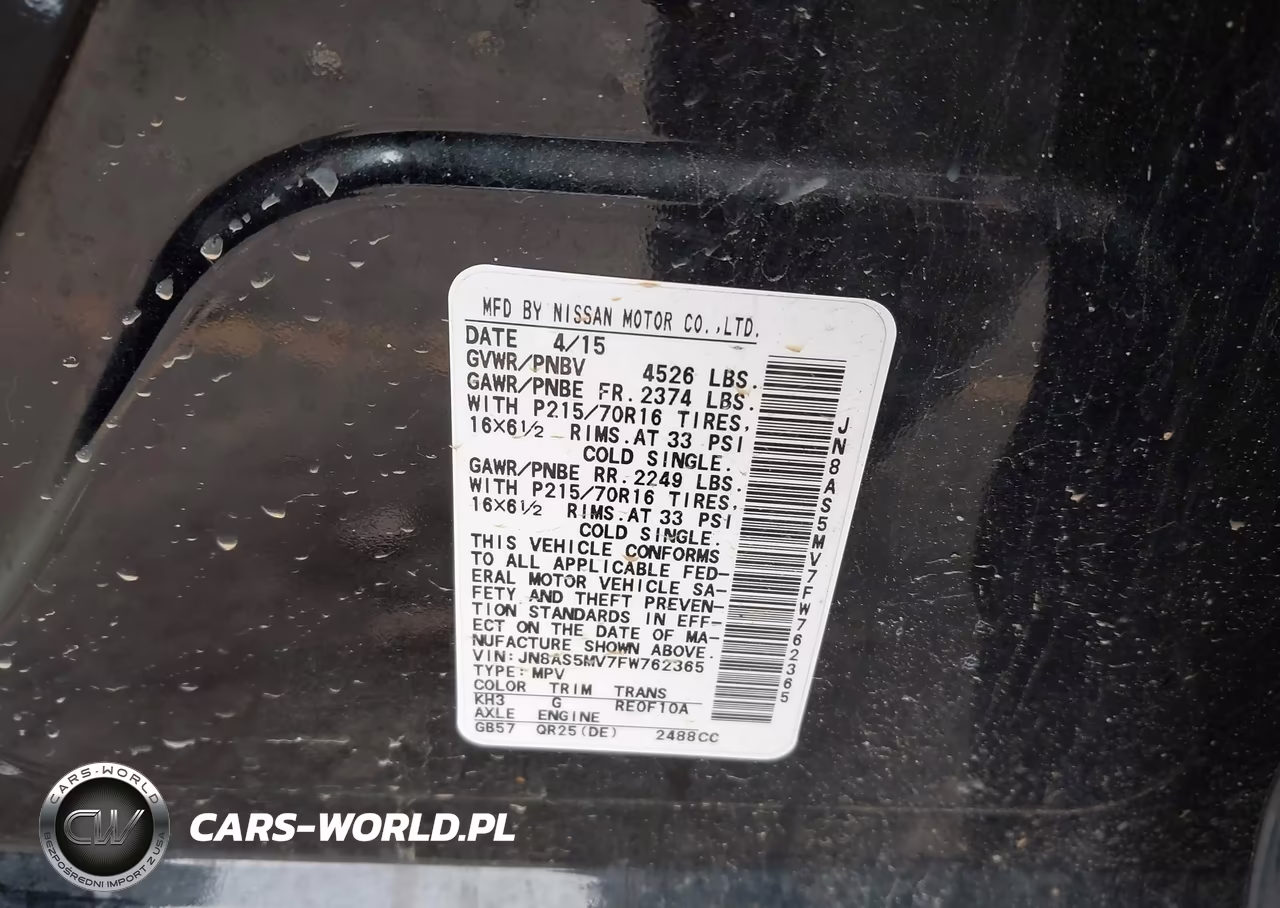 2015 Nissan Rogue Select S VIN:JN8AS5MV7FW762365 - 9