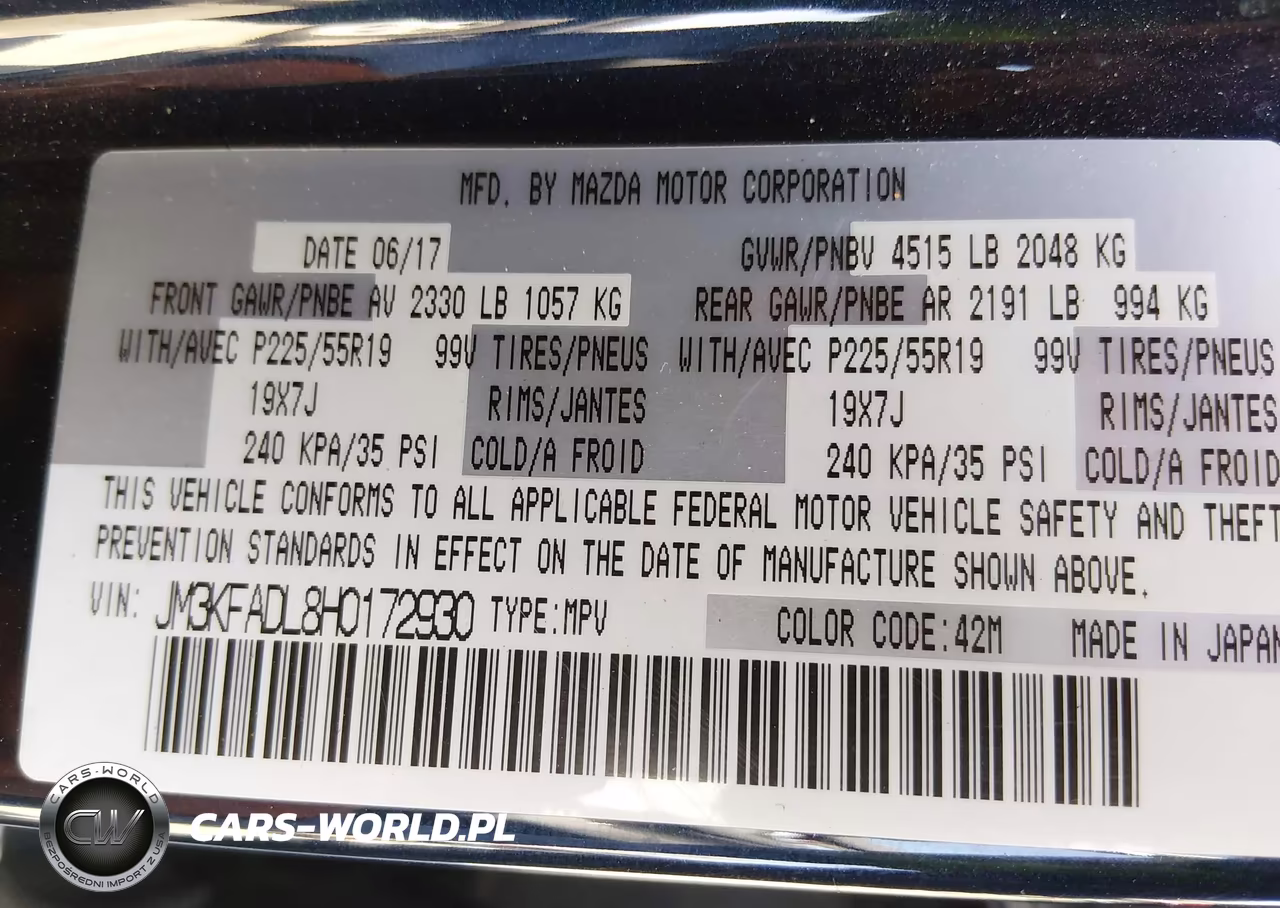2017 Mazda Cx-5 Grand Touring VIN:JM3KFADL8H0172930 - 9