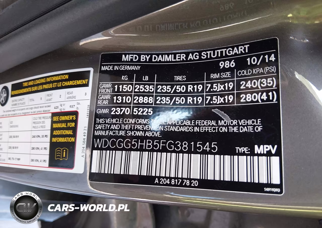 2015 Mercedes-Benz Glk 350 VIN:WDCGG5HB5FG381545 - 9