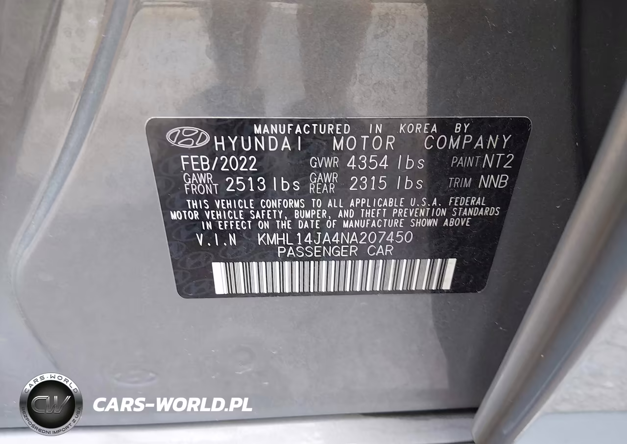 2022 Hyundai Sonata Sel VIN:KMHL14JA4NA207450 - 9