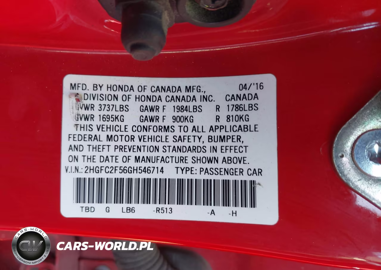 2016 Honda Civic Lx VIN:2HGFC2F56GH546714 - 9