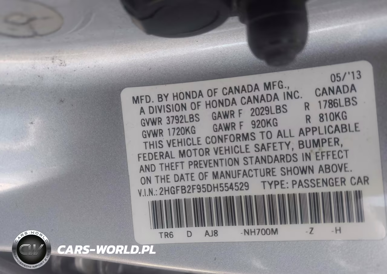 2013 Honda Civic Ex-L VIN:2HGFB2F95DH554529 - 9