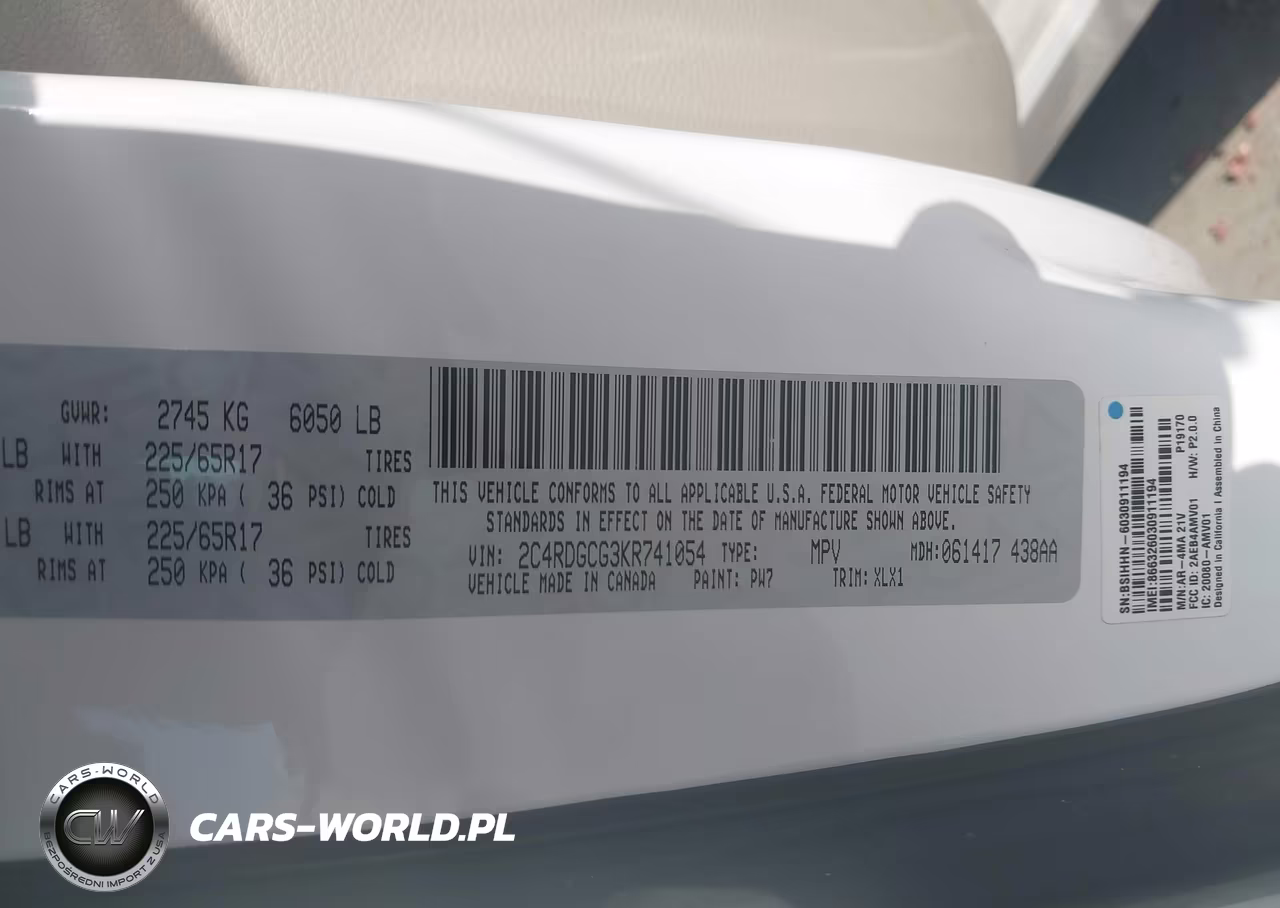 2019 Dodge Grand Caravan Sxt VIN:2C4RDGCG3KR741054 - 9