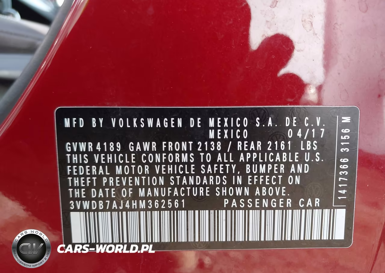 2017 Volkswagen Jetta 1.4T Se VIN:3VWDB7AJ4HM362561 - 9
