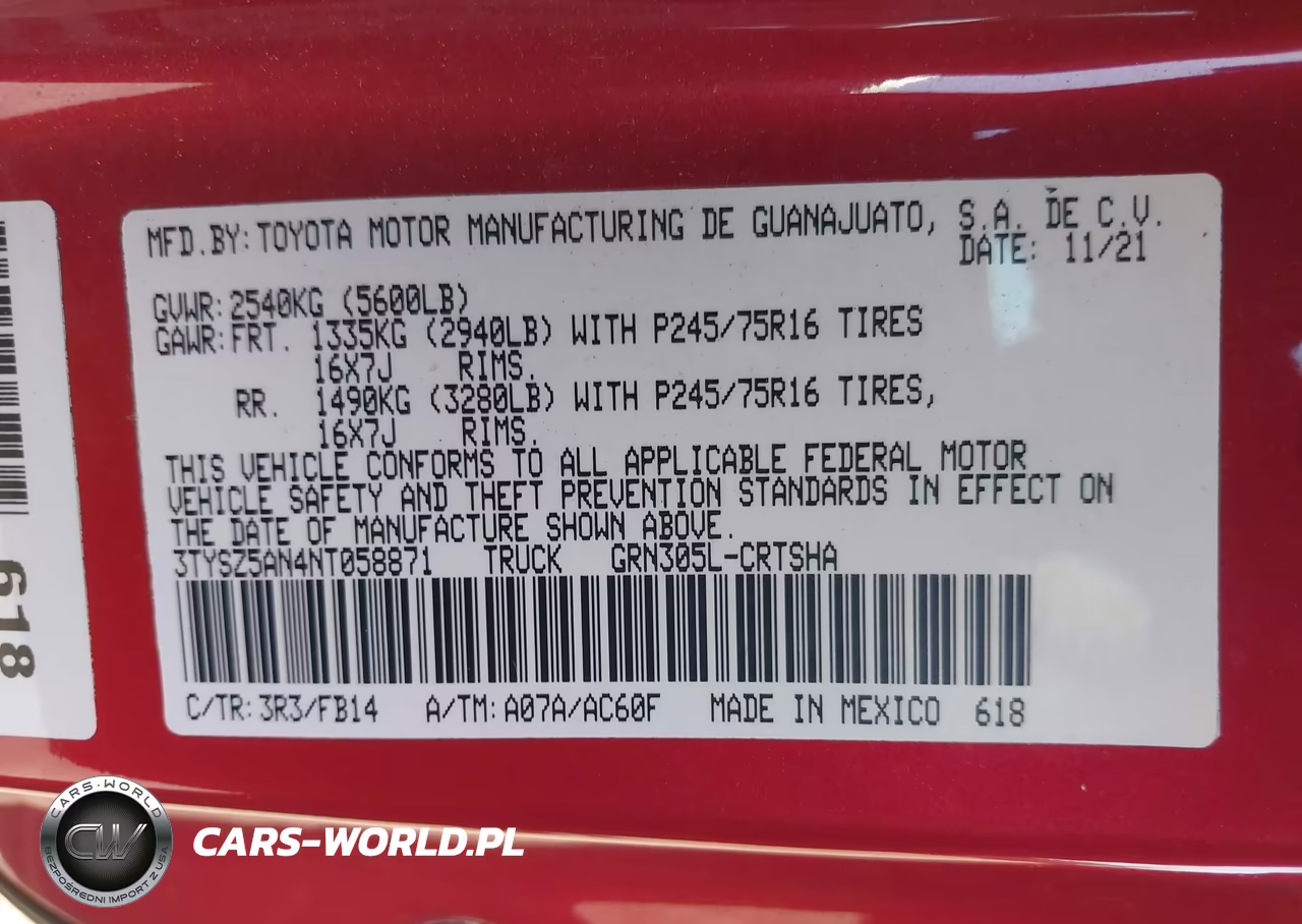 2022 Toyota Tacoma Sr V6 VIN:3TYSZ5AN4NT058871 - 9