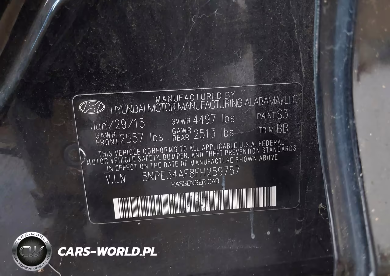 2015 Hyundai Sonata Sport VIN:5NPE34AF8FH259757 - 9