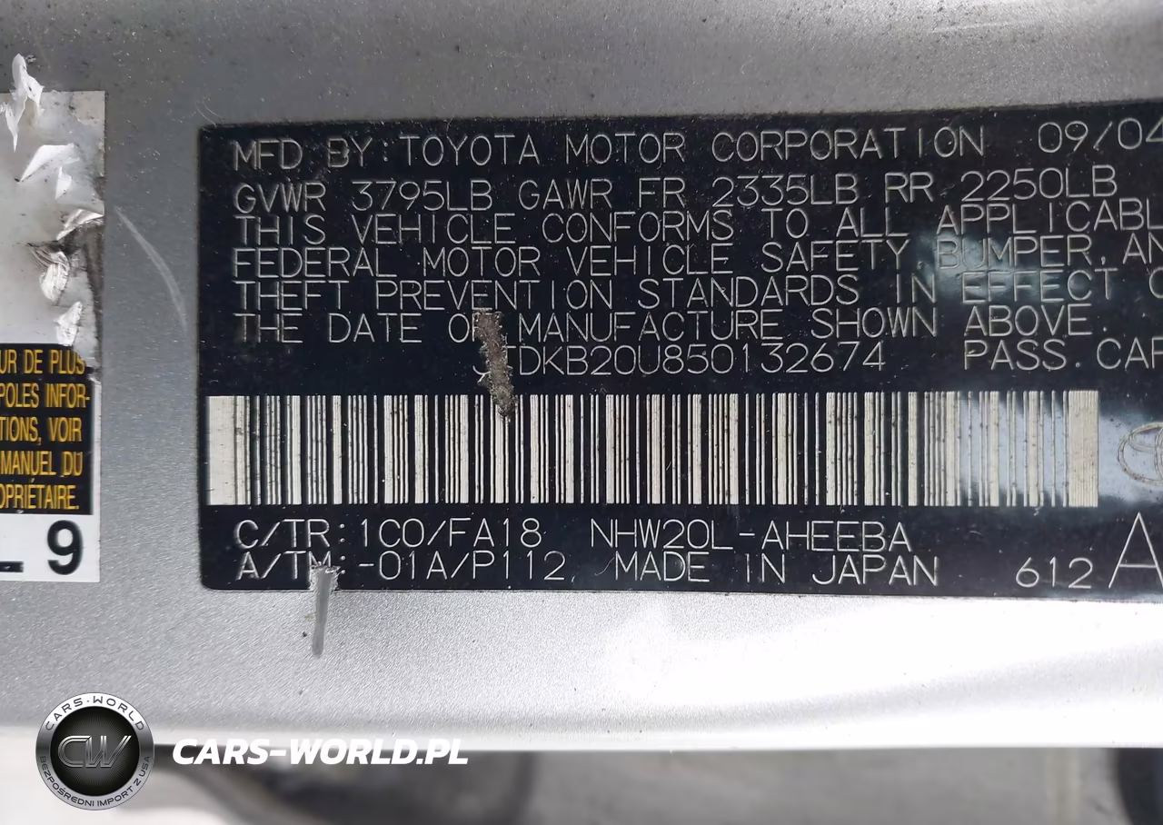 2005 Toyota Prius VIN:JTDKB20U850132674 - 9