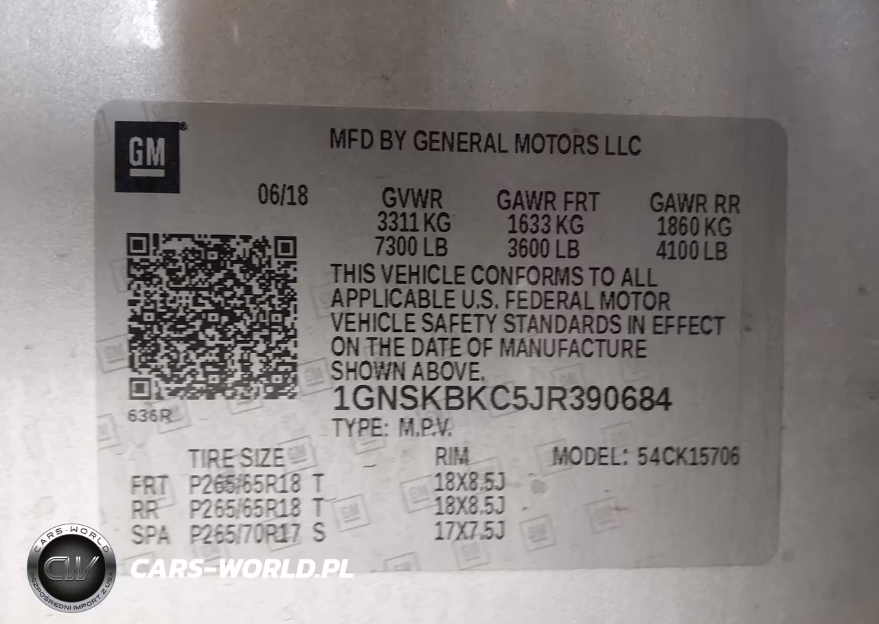 2018 Chevrolet Tahoe Lt VIN:1GNSKBKC5JR390684 - 9