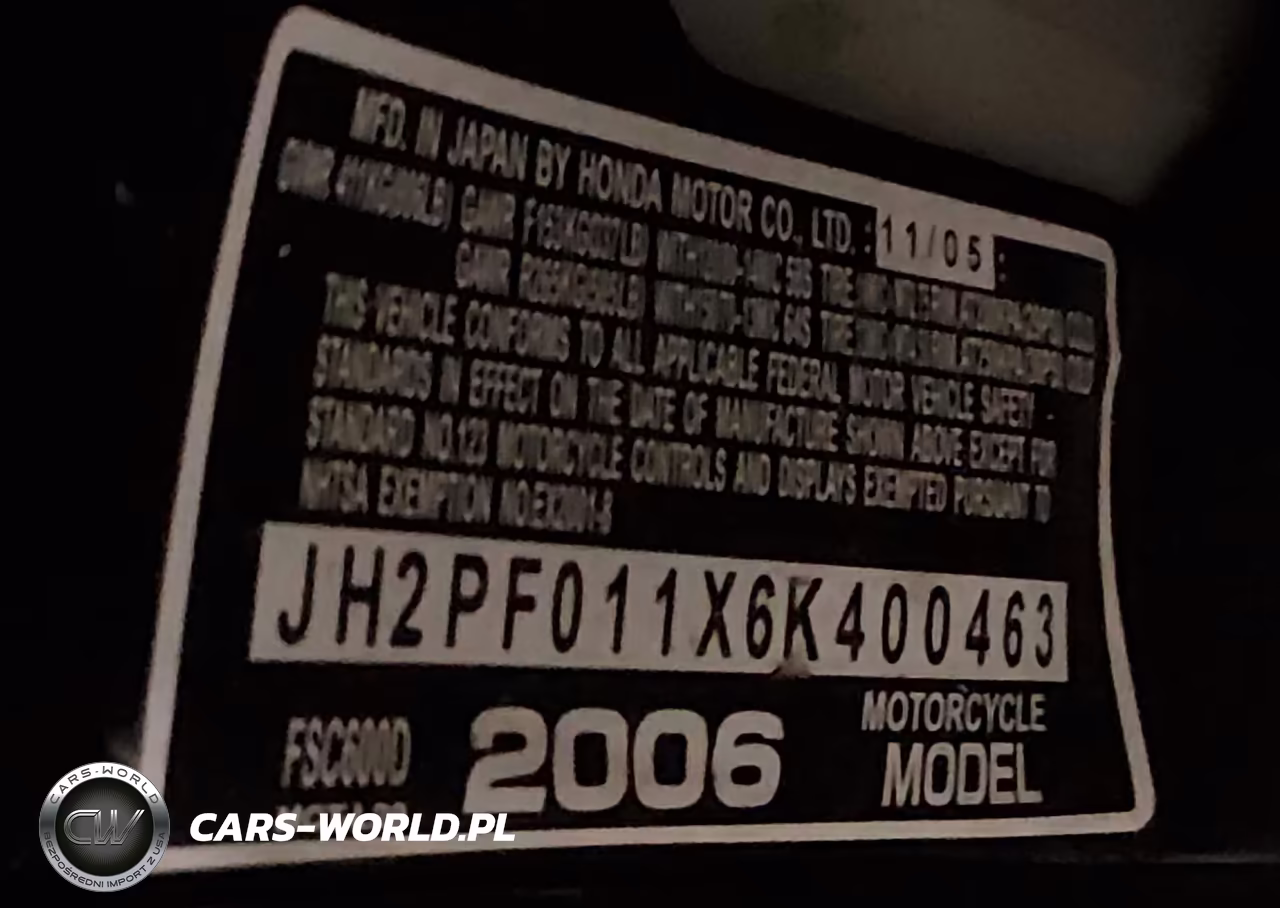 2006 Honda Fsc600 D VIN:JH2PF011X6K400463 - 10