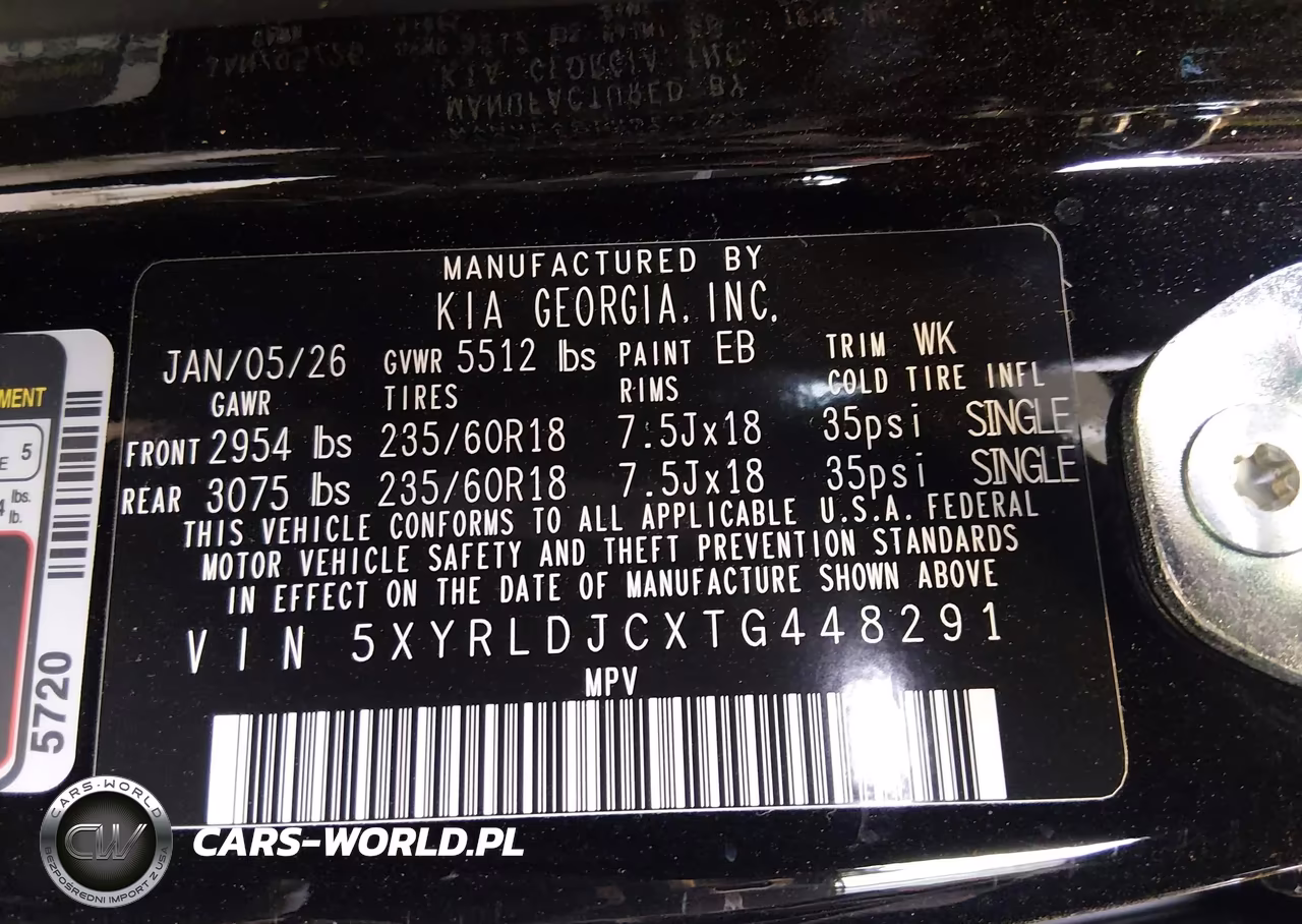 2026 Kia Sorento S VIN:5XYRLDJCXTG448291 - 9