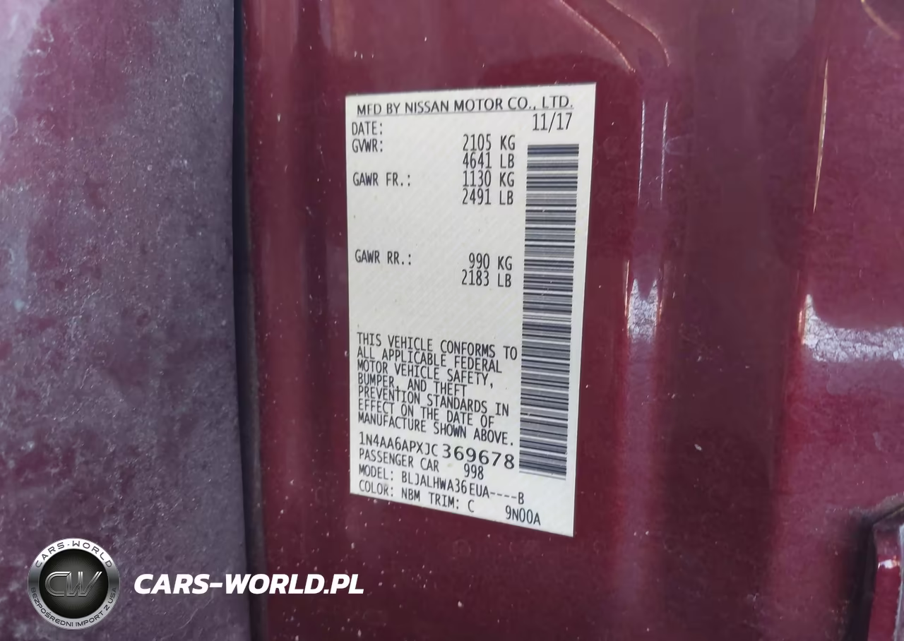 2018 Nissan Maxima 3.5 Platinum VIN:1N4AA6APXJC369678 - 9