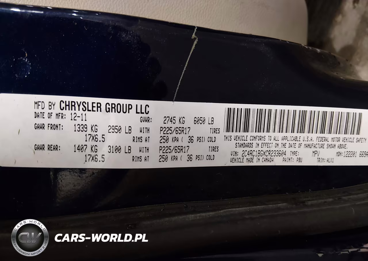 2012 Chrysler Town & Country Touring VIN:2C4RC1BGXCR233604 - 9