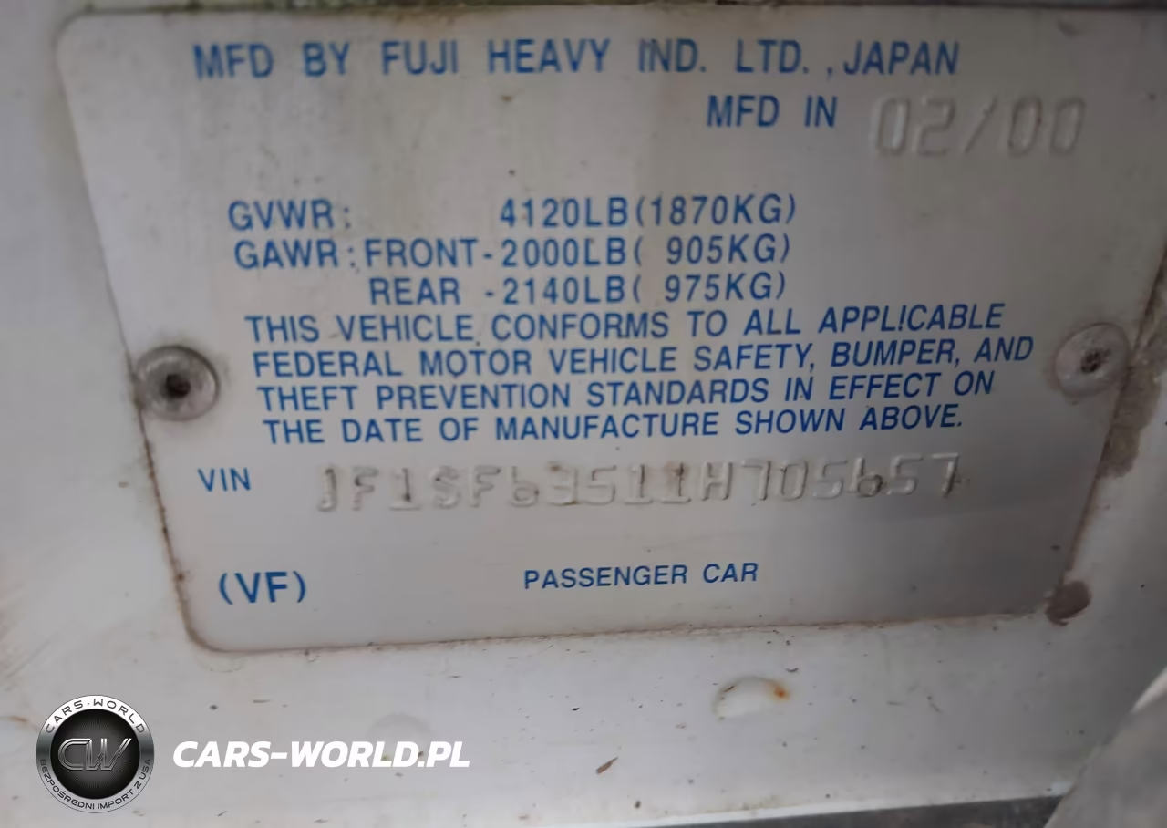 2001 Subaru Forester L VIN:JF1SF63511H705657 - 9