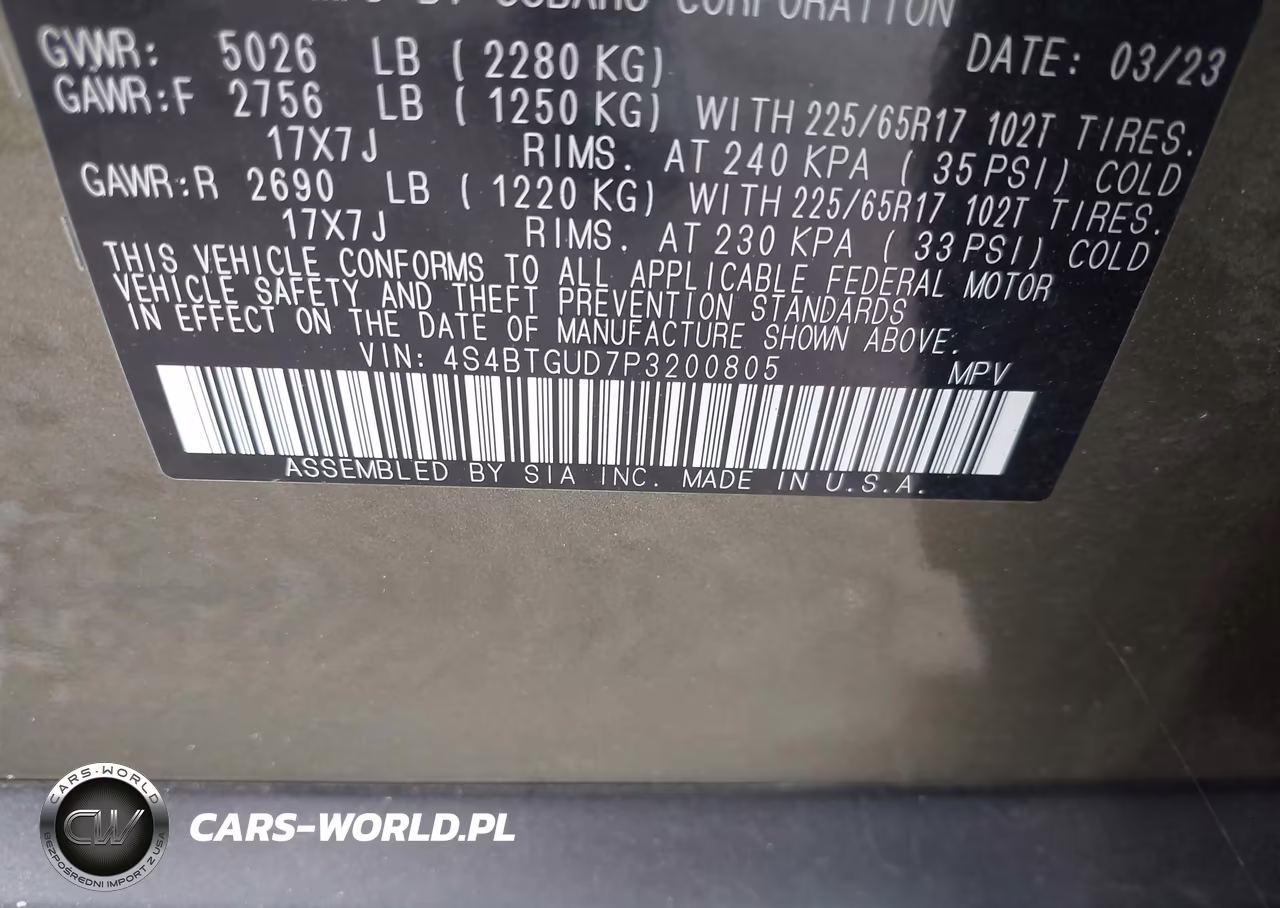 2023 Subaru Outback Wilderness VIN:4S4BTGUD7P3200805 - 9