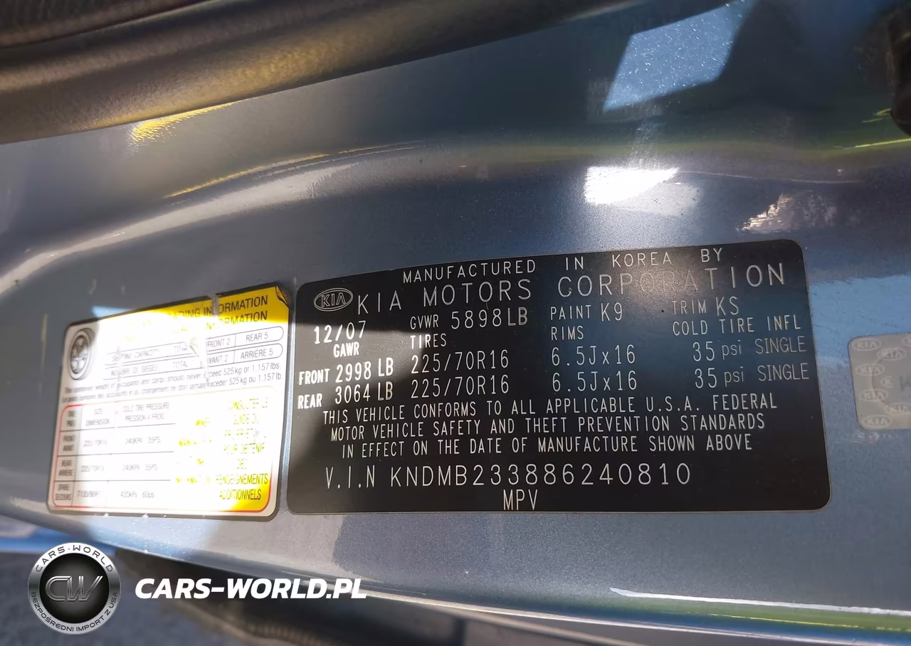 2008 Kia Sedona Lx VIN:KNDMB233886240810 - 9